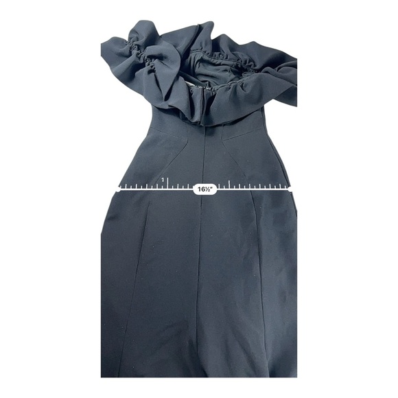 Anthropologie Keepsake Off The Shoulder Ruffle Midi Dress Size M NWOT Black - Picture 9 of 10